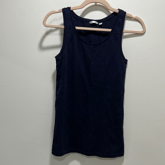 Uniqlo Tops - UNIQLO Tank Womens Small Navy Blue Stretch Comfortable Tank Top